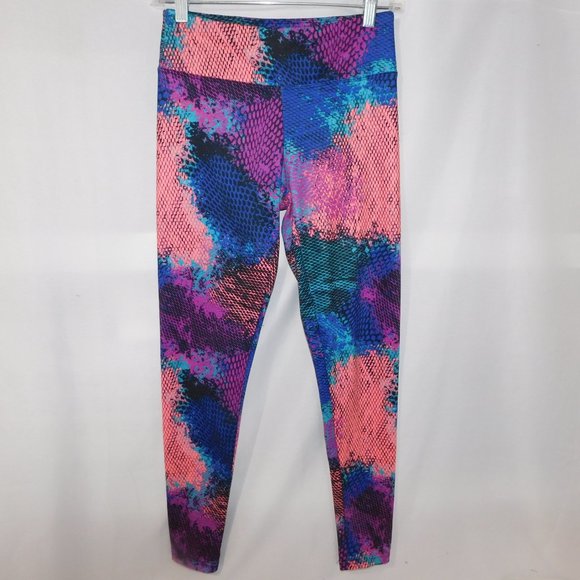 Marika Womens S Rainbow Multicolour Snake Skin  Print Athletic yoga leggings - Picture 2 of 7